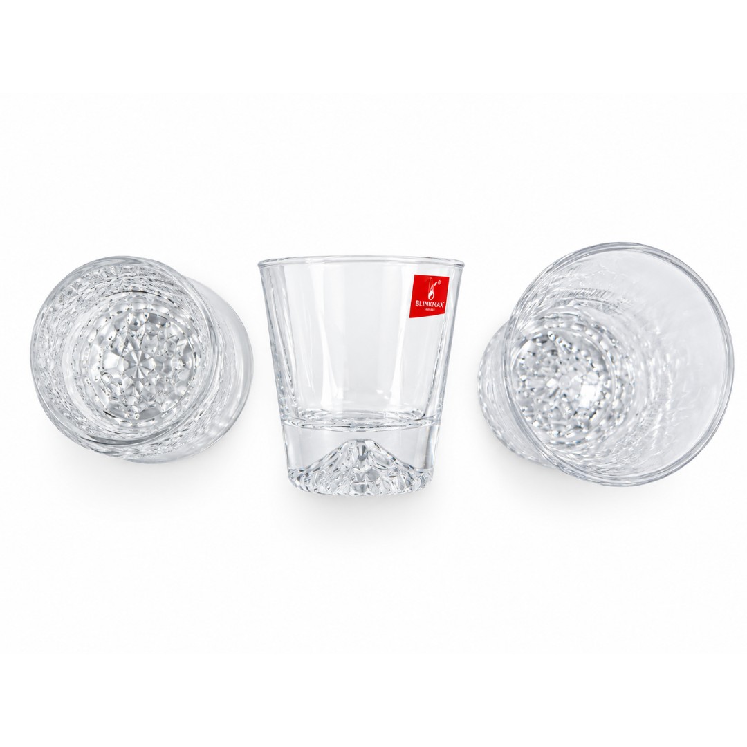 لیوان گرد shine max طرح ویسکی گلس (6 عددی)